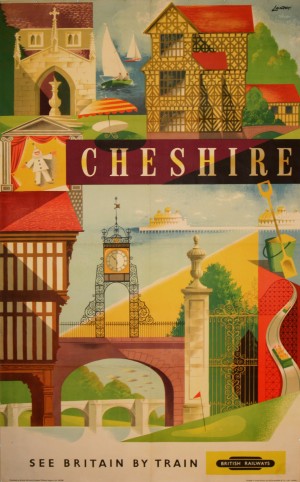 British Railways vintage travel poster Cheshire